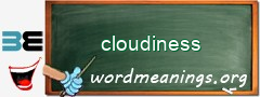 WordMeaning blackboard for cloudiness